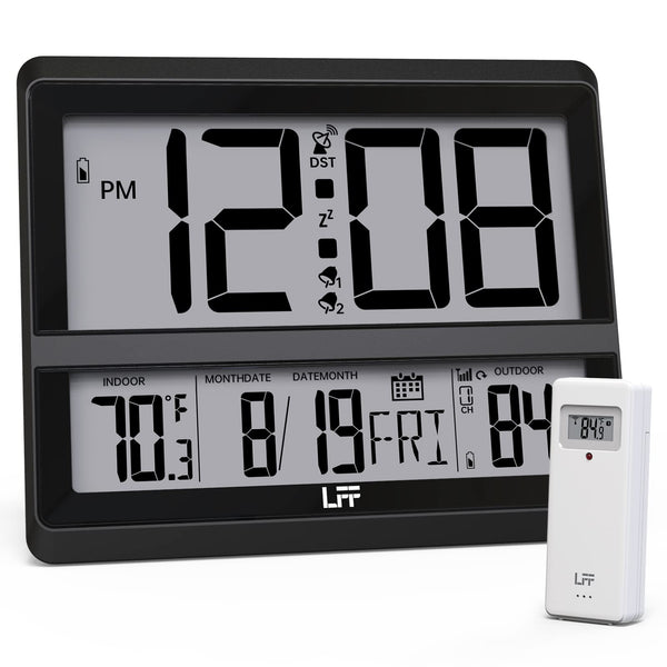LFF LWC-204 Digital Wall Clock with Temp Display